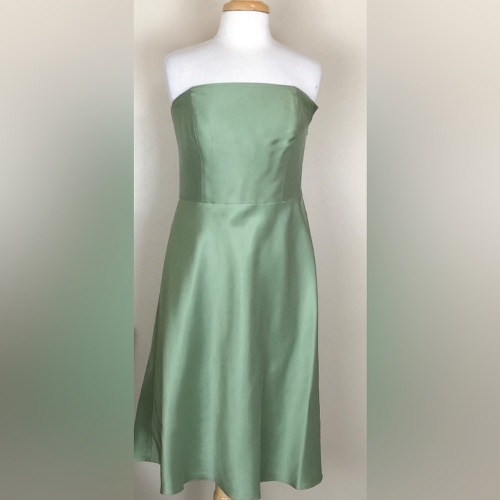 Ann Taylor Strapless Sage Dress